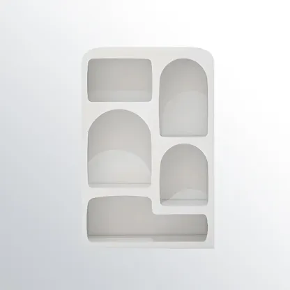 Modish Wooden Cabinets for Living Room with Exterior Shelf  Image - 23