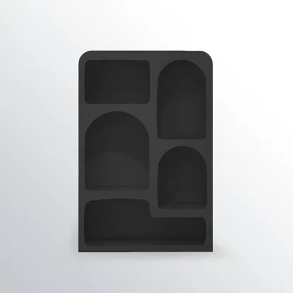 Modish Wooden Cabinets for Living Room with Exterior Shelf  Image - 24