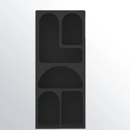 Modish Wooden Cabinets for Living Room with Exterior Shelf  Image - 25