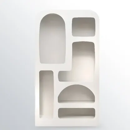 Modish Wooden Cabinets for Living Room with Exterior Shelf  Image - 26