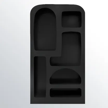 Modish Wooden Cabinets for Living Room with Exterior Shelf  Image - 27