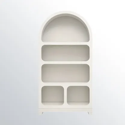 Modish Wooden Cabinets for Living Room with Exterior Shelf  Image - 28