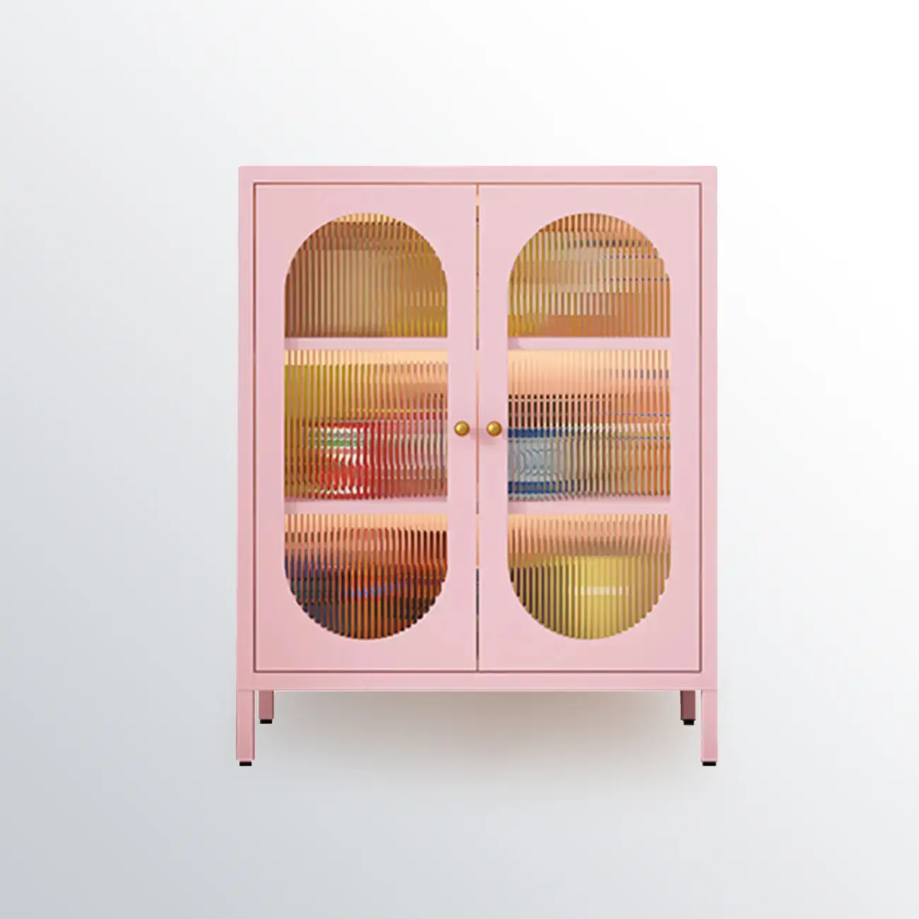 Modern Freestanding Cabinet for Living Room with Glass Door Image - 5 | homeyfad