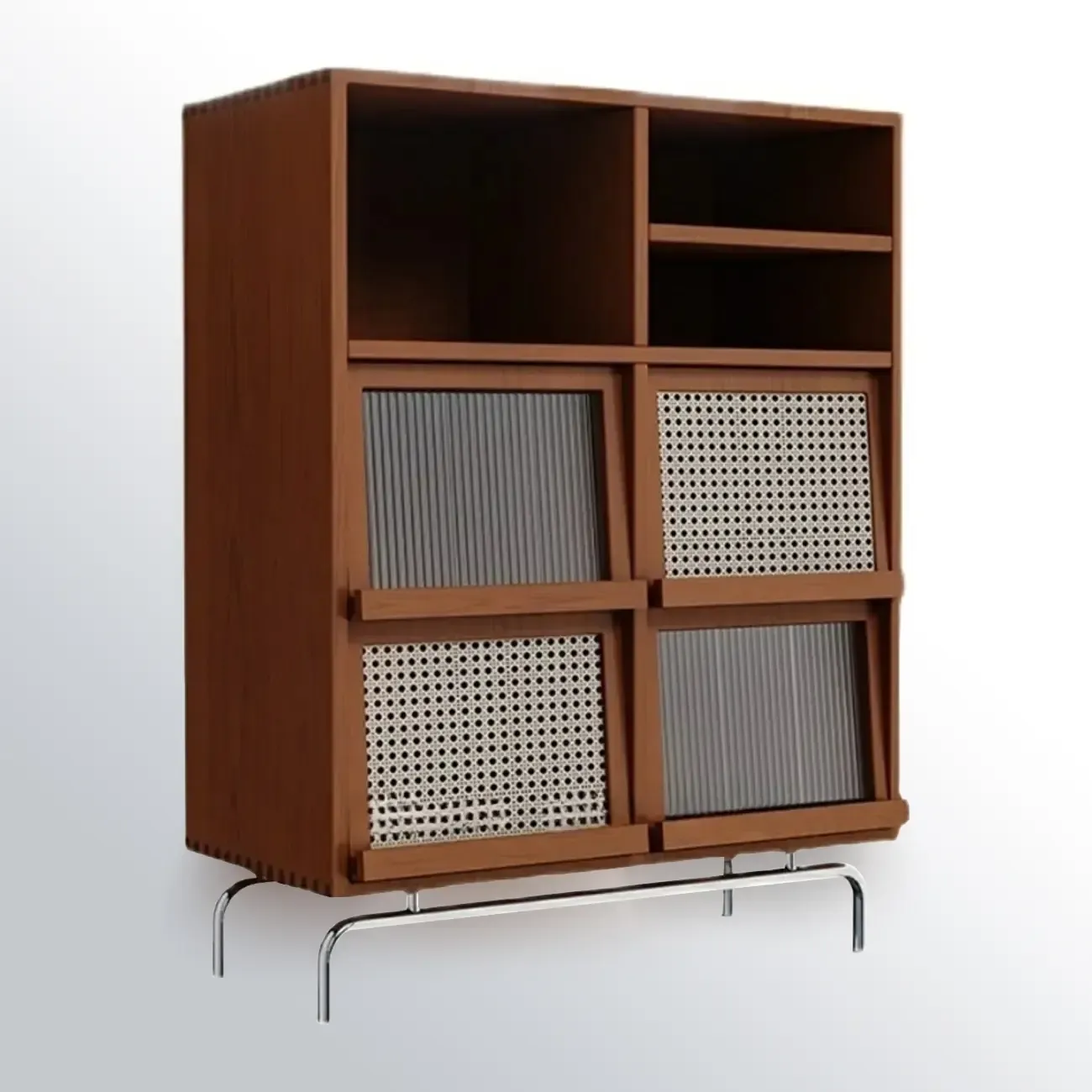 Wooden Free-Standing Accent Cabinet with Standard Length Image - 5