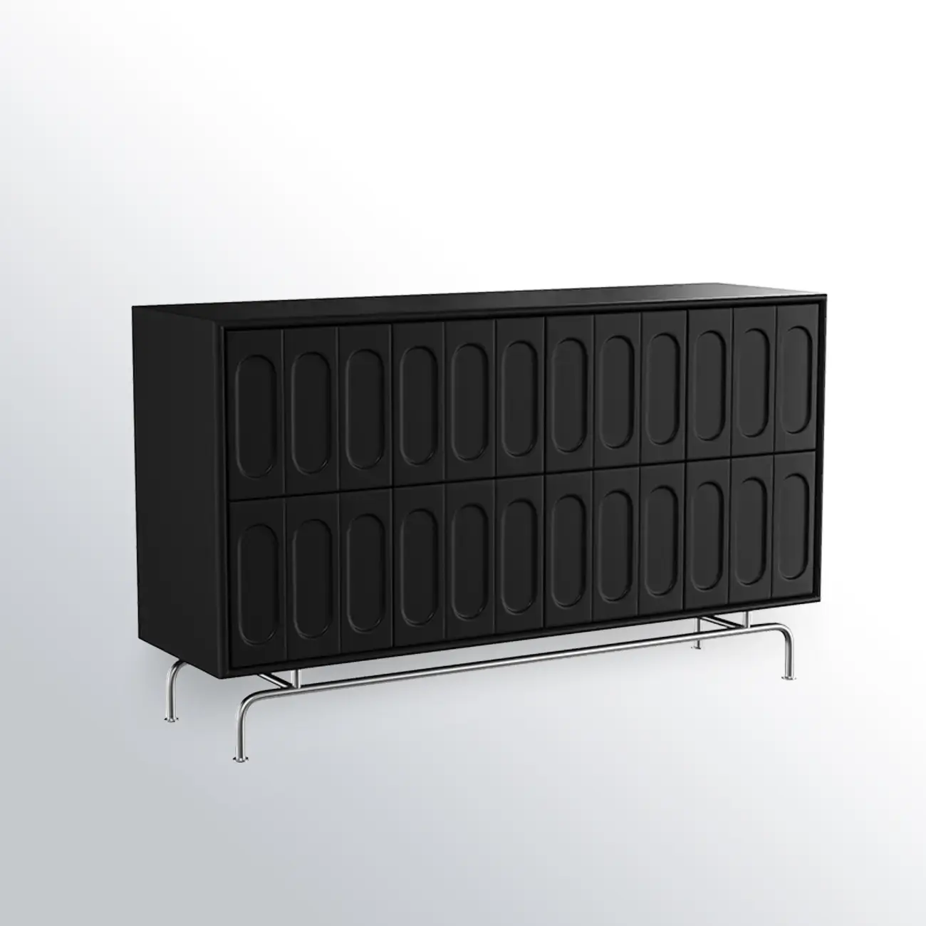 35.5" Modern Pine Black Storage Cabinet for Living Room  Image - 8 | homeyfad