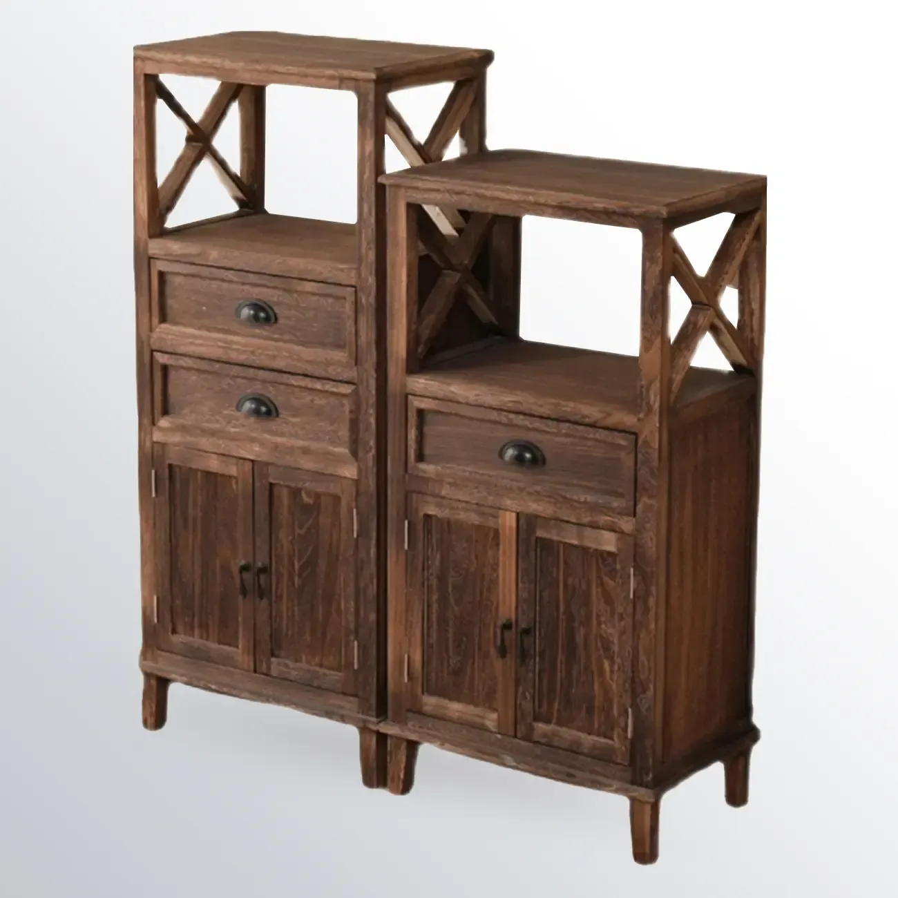 Modern Rectangular Accent Cabinet with Exterior Shelf   Image - 8