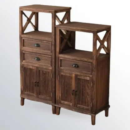 Modern Rectangular Accent Cabinet with Exterior Shelf   Image - 8