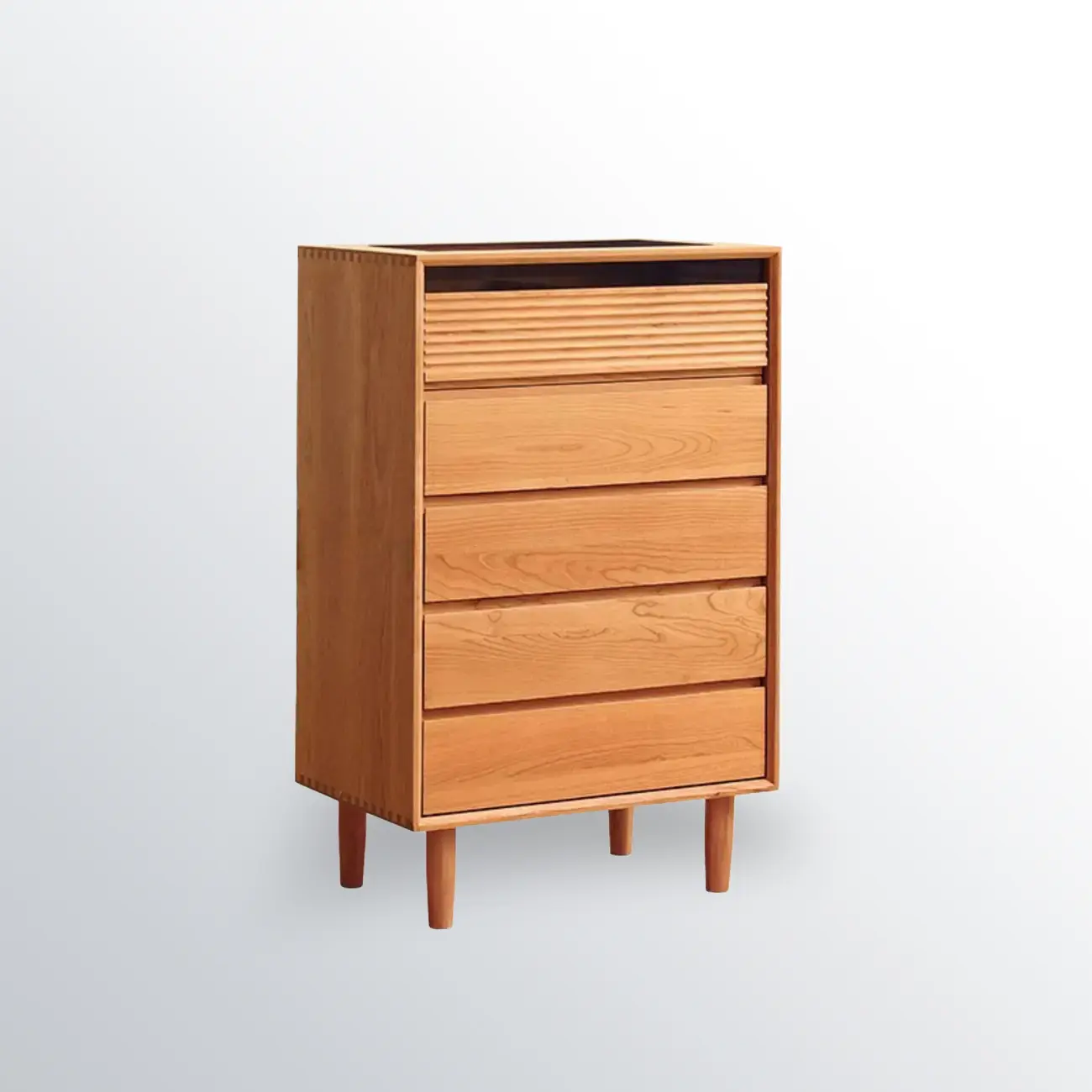 Scandinavian Accent Chest for Living Room with Natural Finish Image - 6 | homeyfad