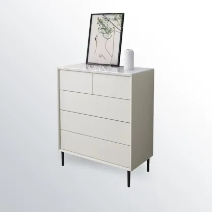 6" Modern Black Accent Cabinet for Bedroom & Living Room Image - 9