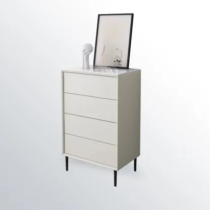 6" Modern Black Accent Cabinet for Bedroom & Living Room Image - 11