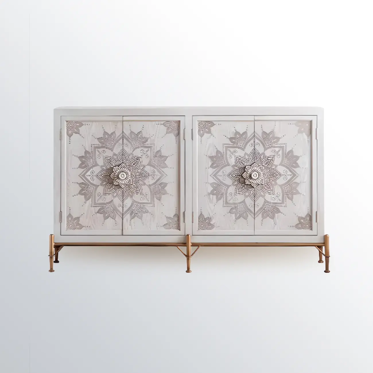 Rustic Freestanding Accent Cabinet for Living Room Decor Image - 10 | homeyfad