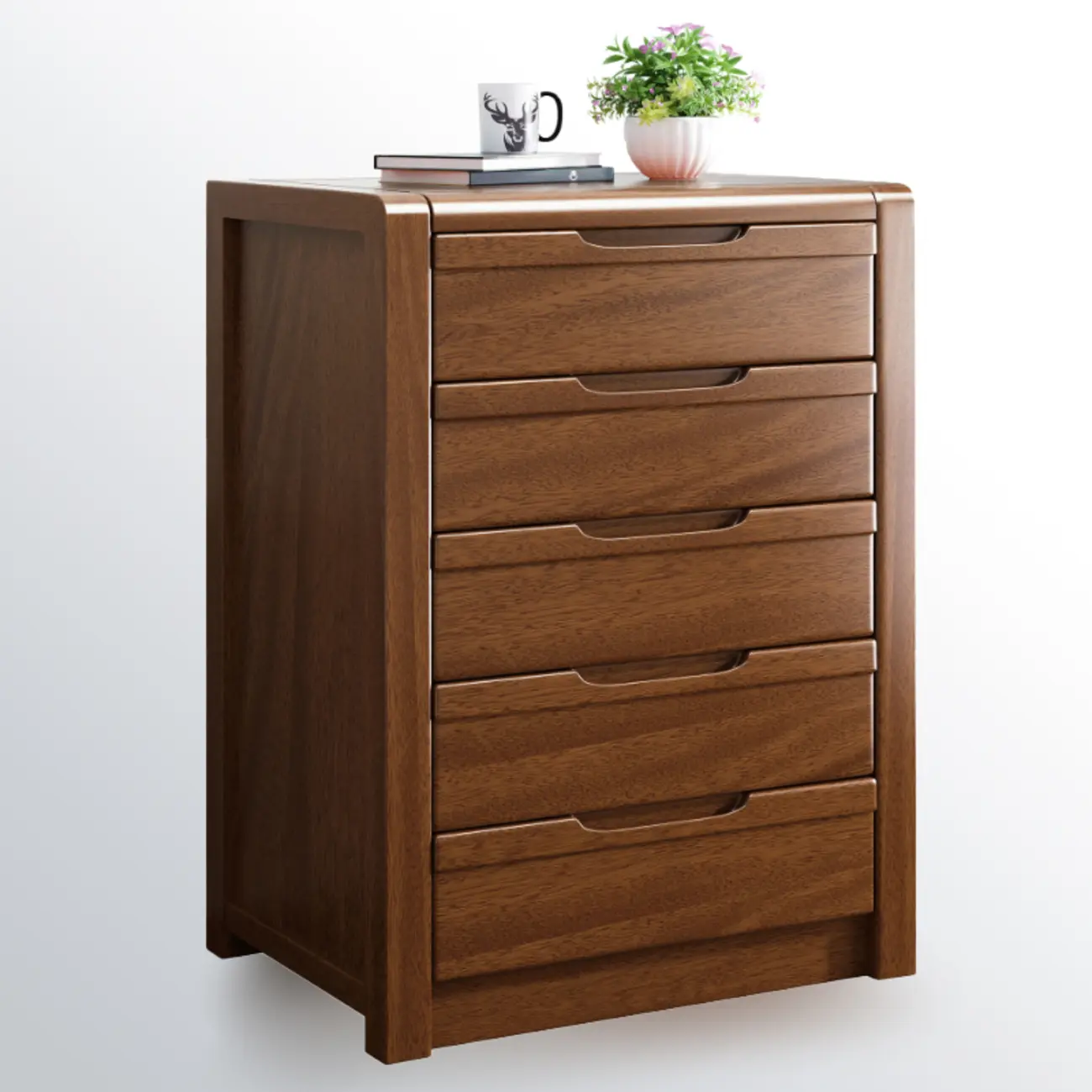 Mid-Century Solid Wood Cabinet with Freestanding Design Image - 5 | homeyfad