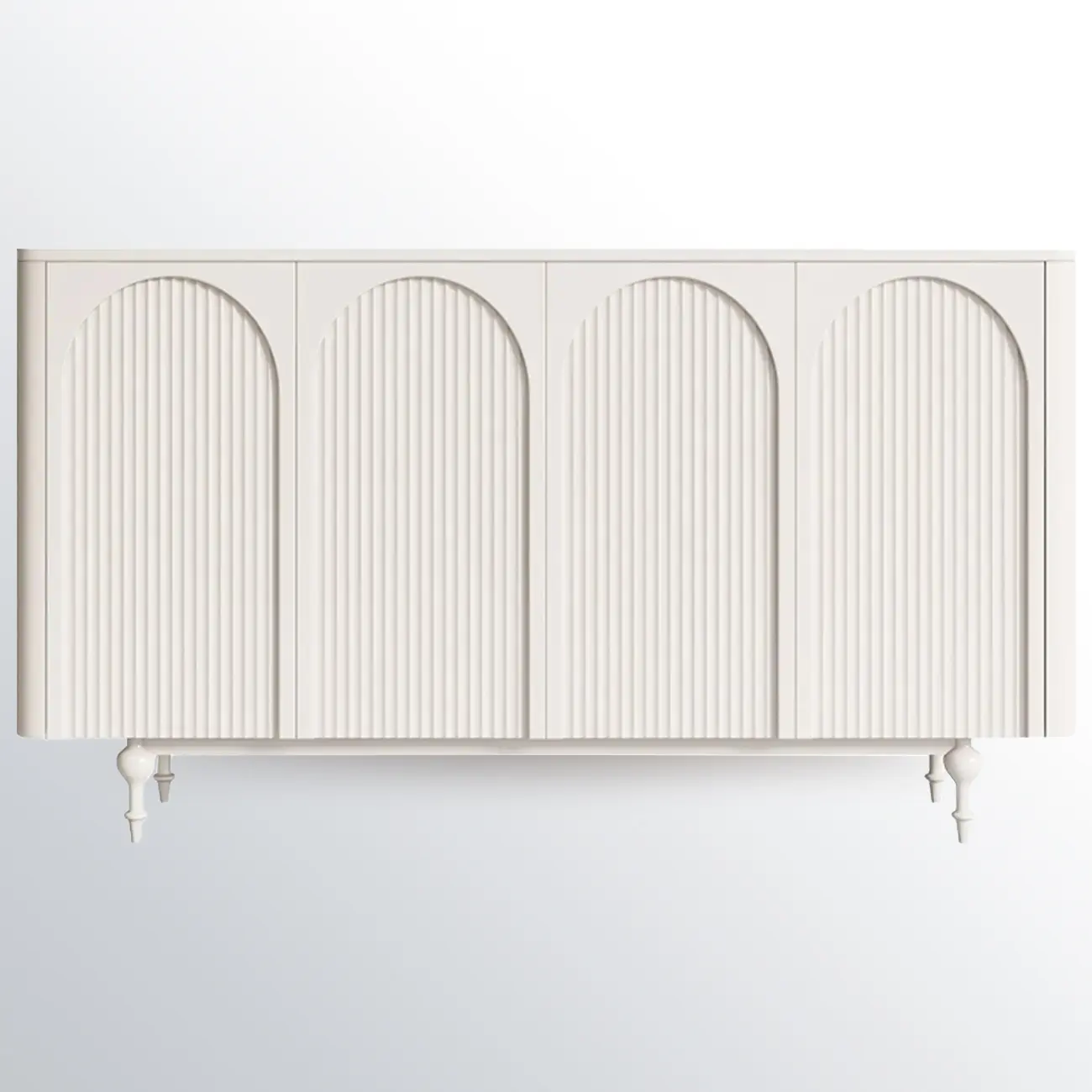 Scandinavian White Accent Cabinet for Versatile Room Storage Image - 7 | homeyfad