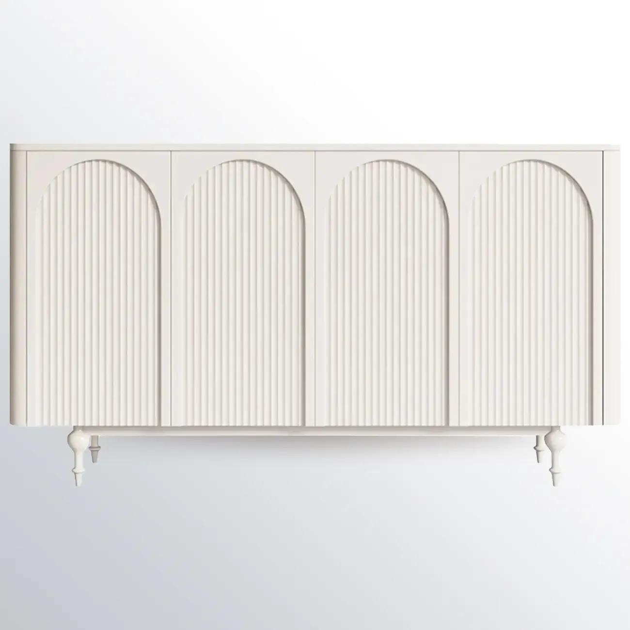 Scandinavian White Accent Cabinet for Versatile Room Storage Image - 7