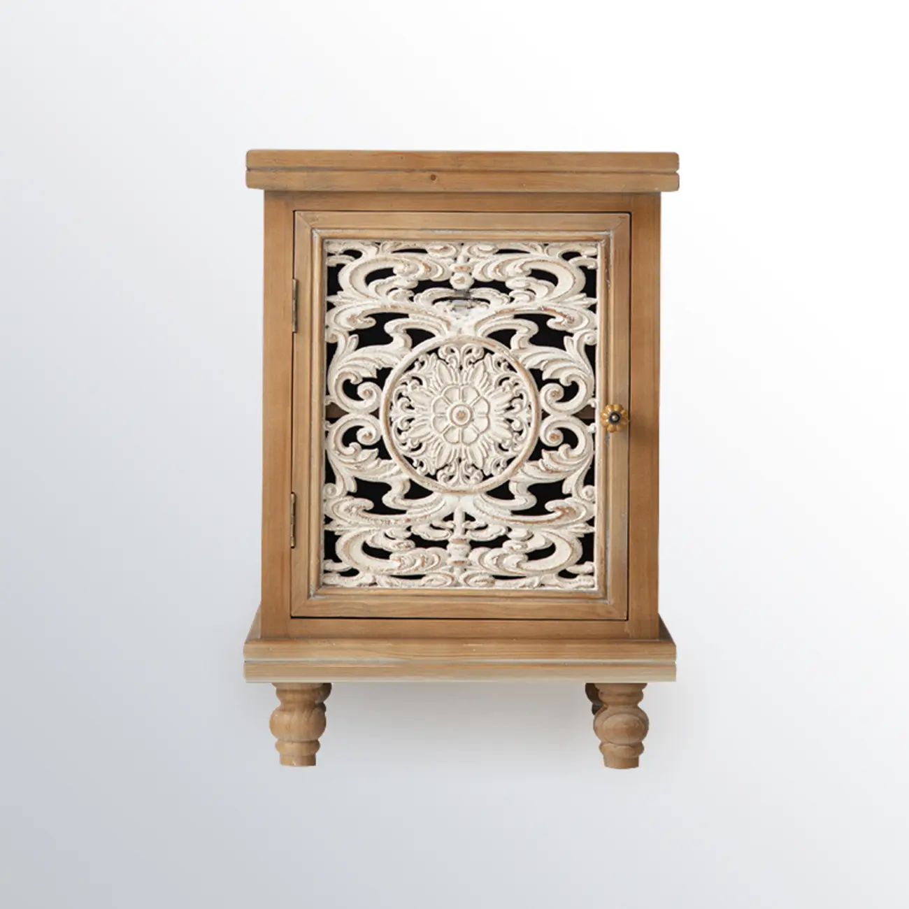 French Country Cabinet for Living Room with carved Doors Image - 9 | homeyfad