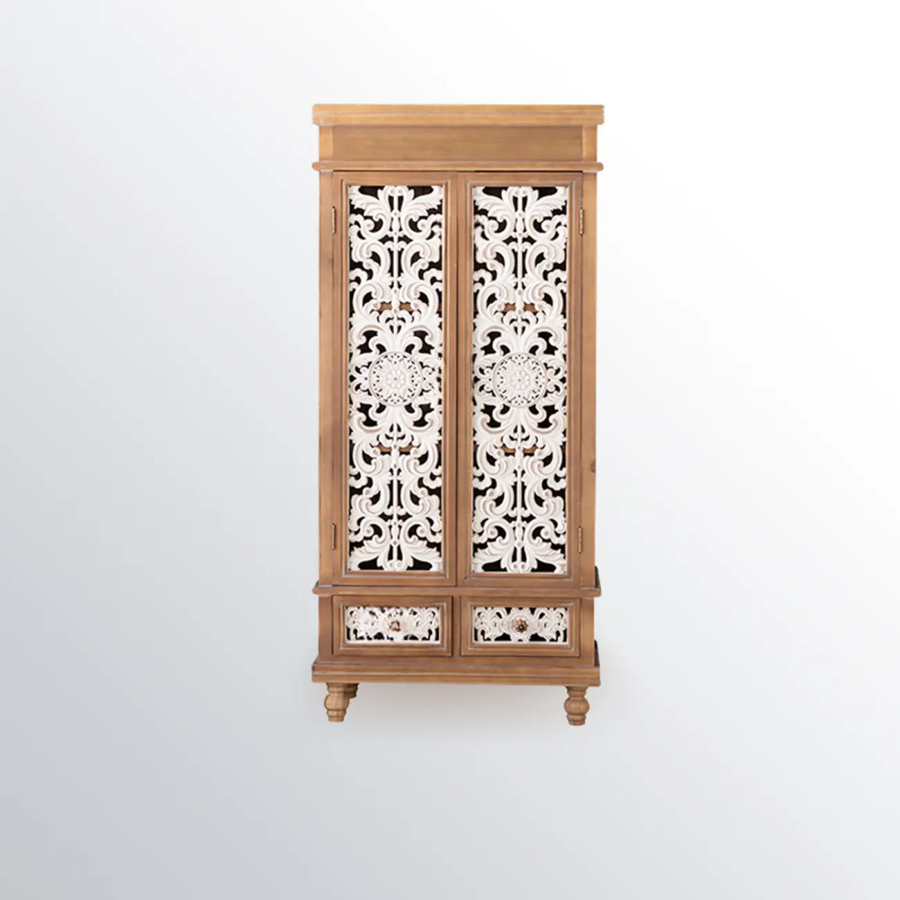 French Country Cabinet for Living Room with carved Doors Image - 13 | homeyfad