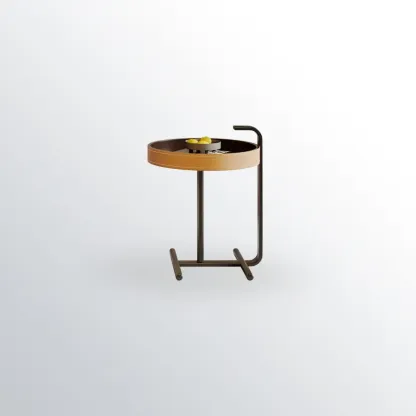 Set of 2 Wood Round Nesting Coffee Table with Modern Design  Image - 11