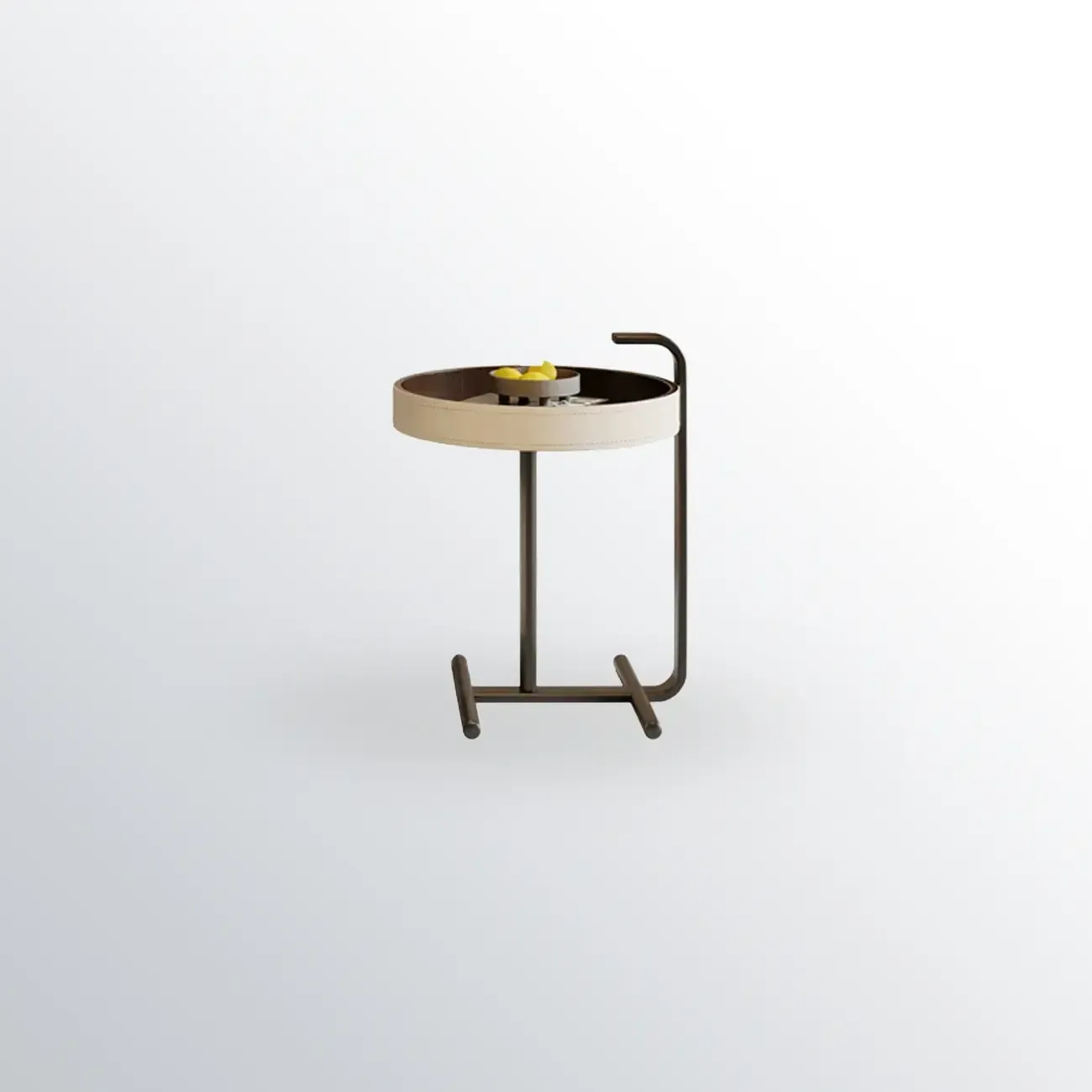 Set of 2 Wood Round Nesting Coffee Table with Modern Design  Image - 13