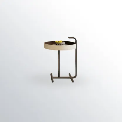 Set of 2 Wood Round Nesting Coffee Table with Modern Design  Image - 13