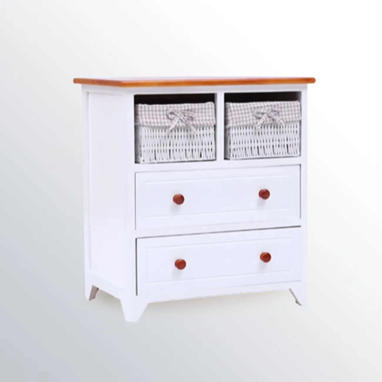 Modern Small Accent Cabinet with Drawers & Exterior Shelf Image - 8 | homeyfad