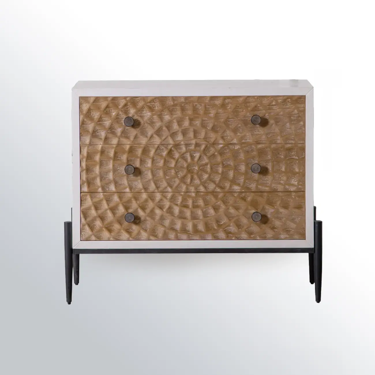 Rustic Freestanding Cabinet with Large Capacity & Iron Base Image - 8 | homeyfad