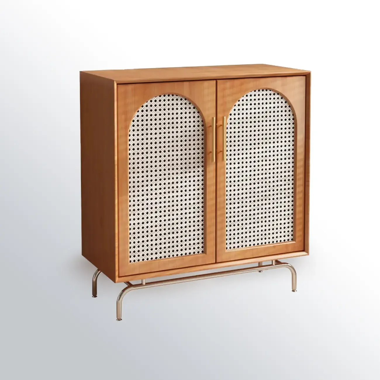 Tropical Pine Wood Accent Cabinet in Rectangular Shape Image - 5