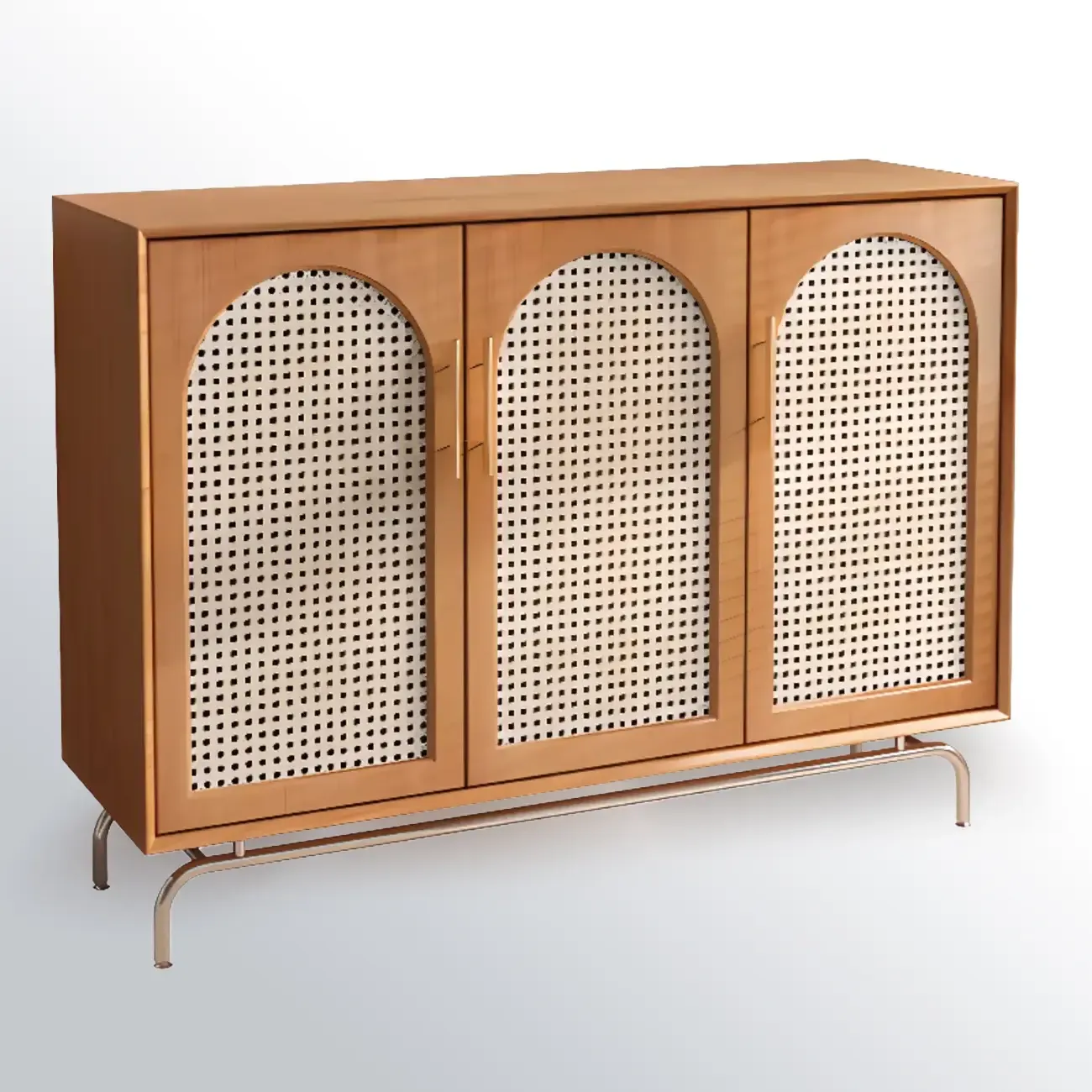 Tropical Pine Wood Accent Cabinet in Rectangular Shape Image - 10