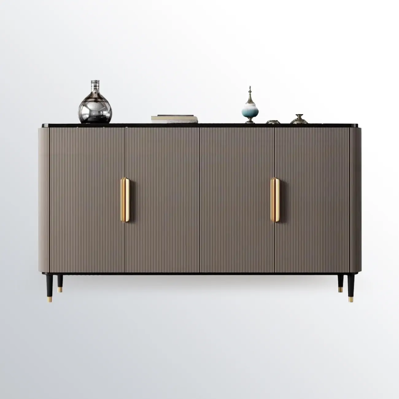 35.5" Glam Wooden Accent Cabinet for Living Room Decor Image - 8 | homeyfad