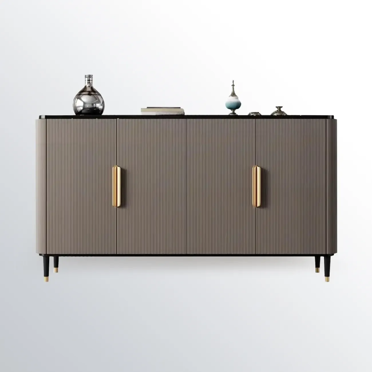 35.5" Glam Wooden Accent Cabinet for Living Room Decor Image - 8