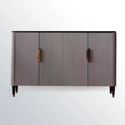 35.5" Glam Wooden Accent Cabinet for Living Room Decor Image - 11