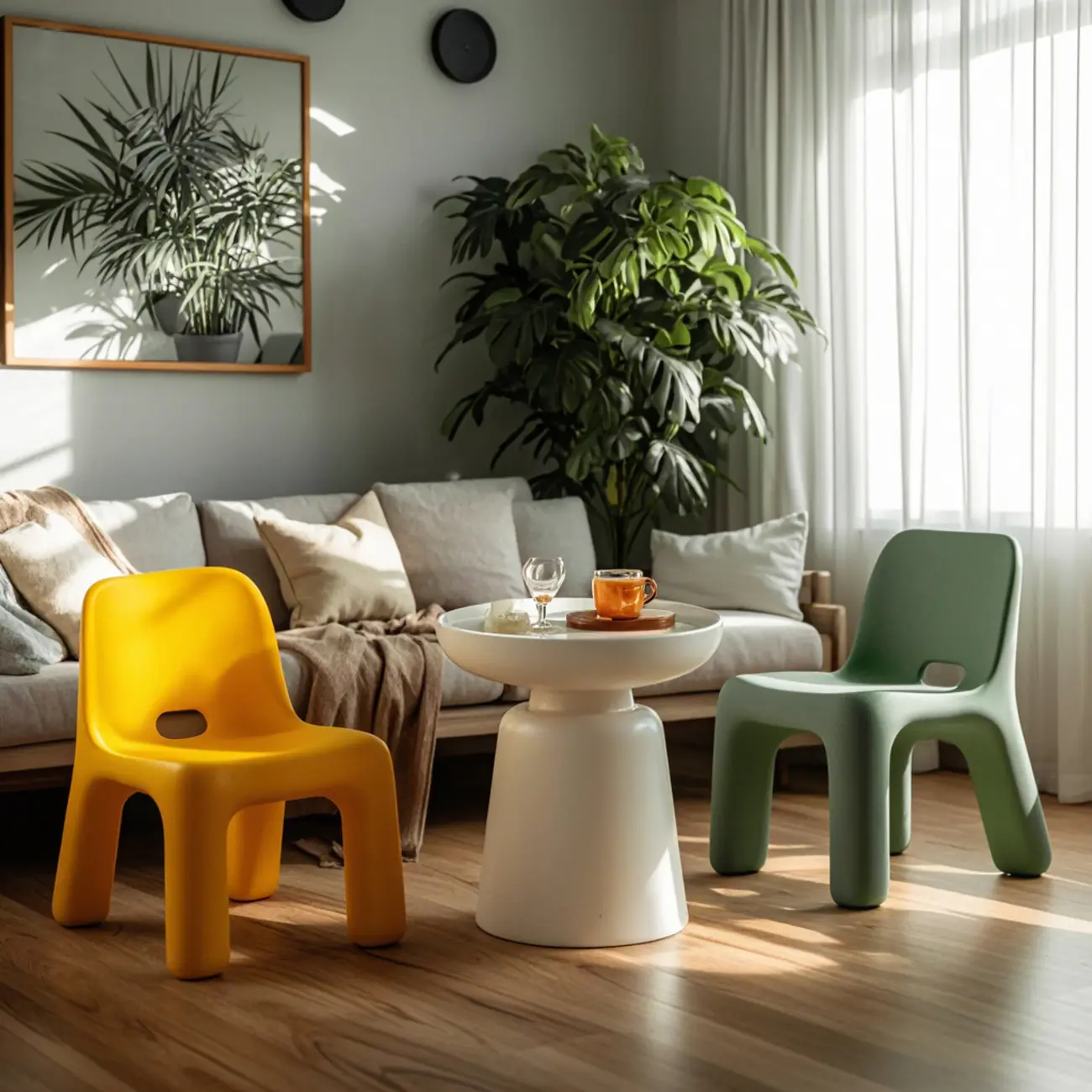 Nordic Round Matte Small Household Sofa Side Table Image - 1 | homeyfad