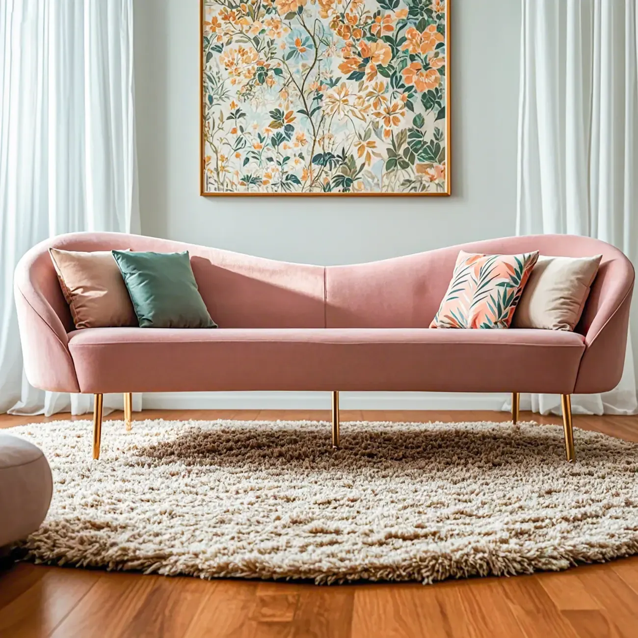Glam Flannel Single 3 Seater Sofa in Multiple Colors Image - 1
