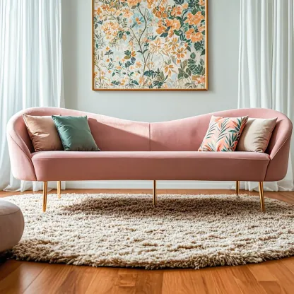 Glam Flannel Single 3 Seater Sofa in Multiple Colors Image - 1