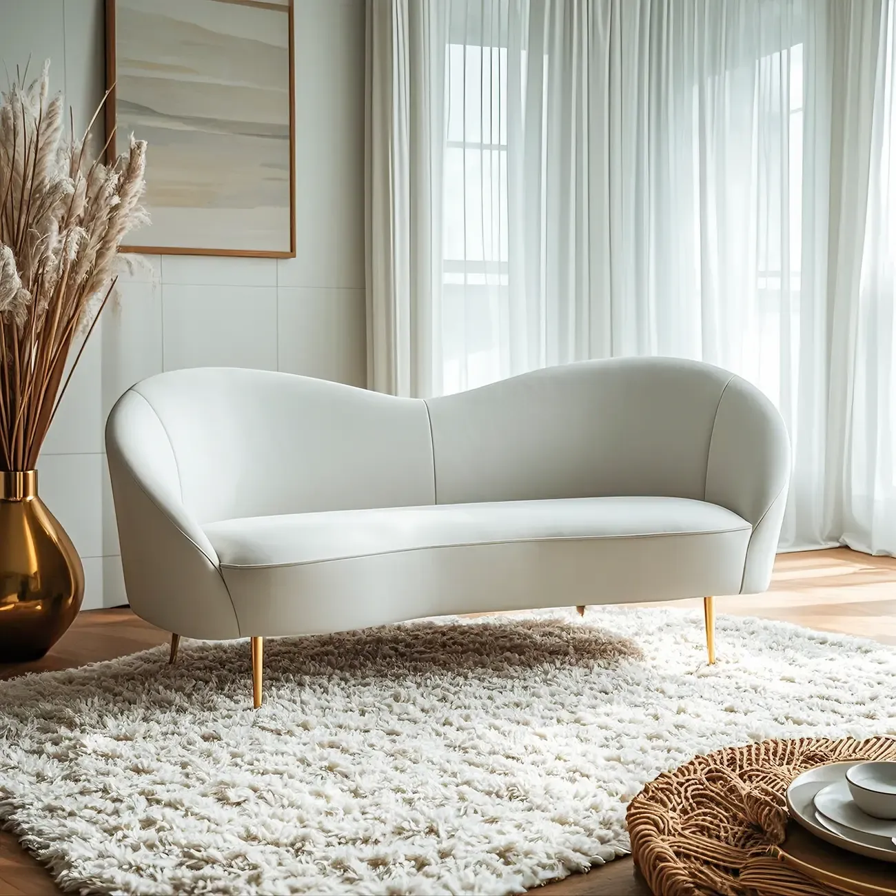 Glam Flannel Single 3 Seater Sofa in Multiple Colors Image - 3