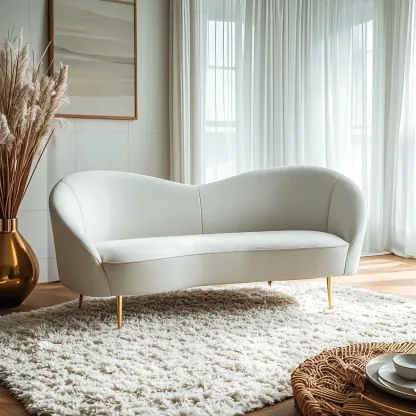 Glam Flannel Single 3 Seater Sofa in Multiple Colors Image - 3