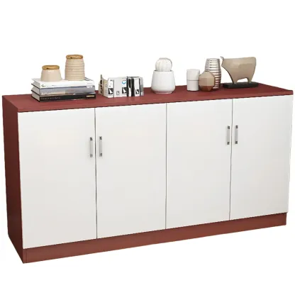 Wooden Freestanding Rectangle Storage Cabinet - Modern Design Image - 8