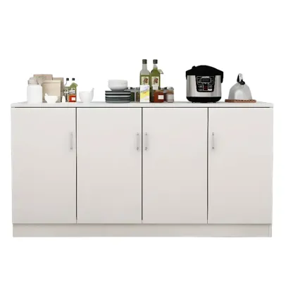 Wooden Freestanding Rectangle Storage Cabinet - Modern Design Image - 11