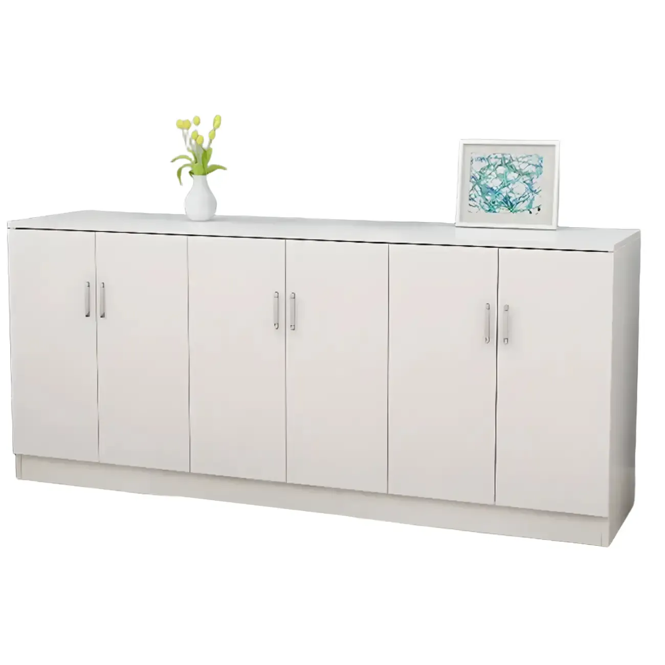 Wooden Freestanding Rectangle Storage Cabinet - Modern Design Image - 13