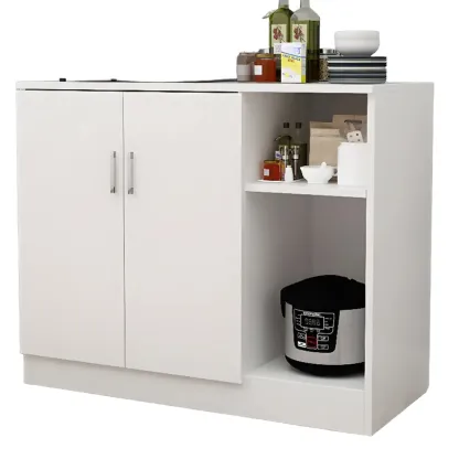 Wooden Freestanding Rectangle Storage Cabinet - Modern Design Image - 16