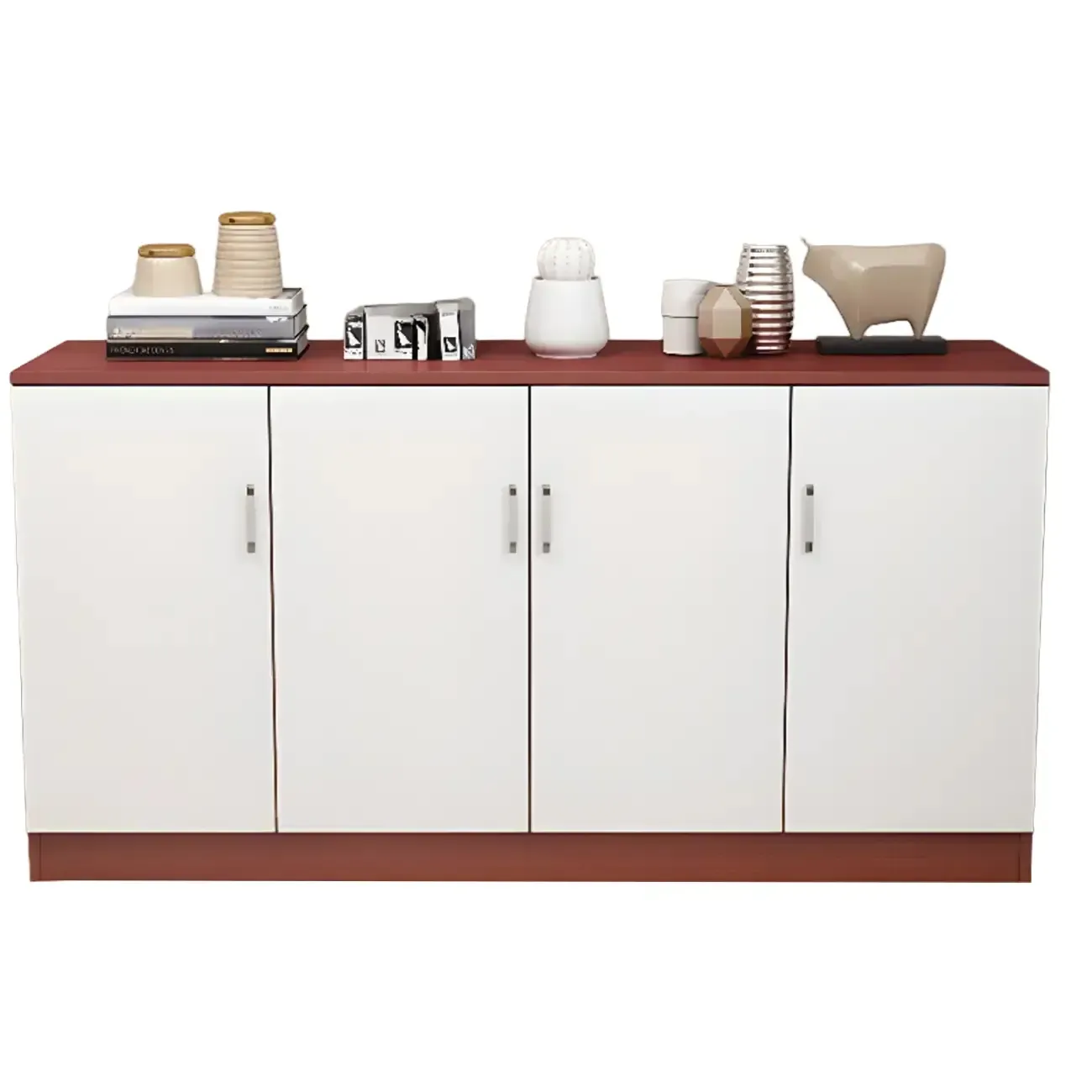 Wooden Freestanding Rectangle Storage Cabinet - Modern Design Image - 18