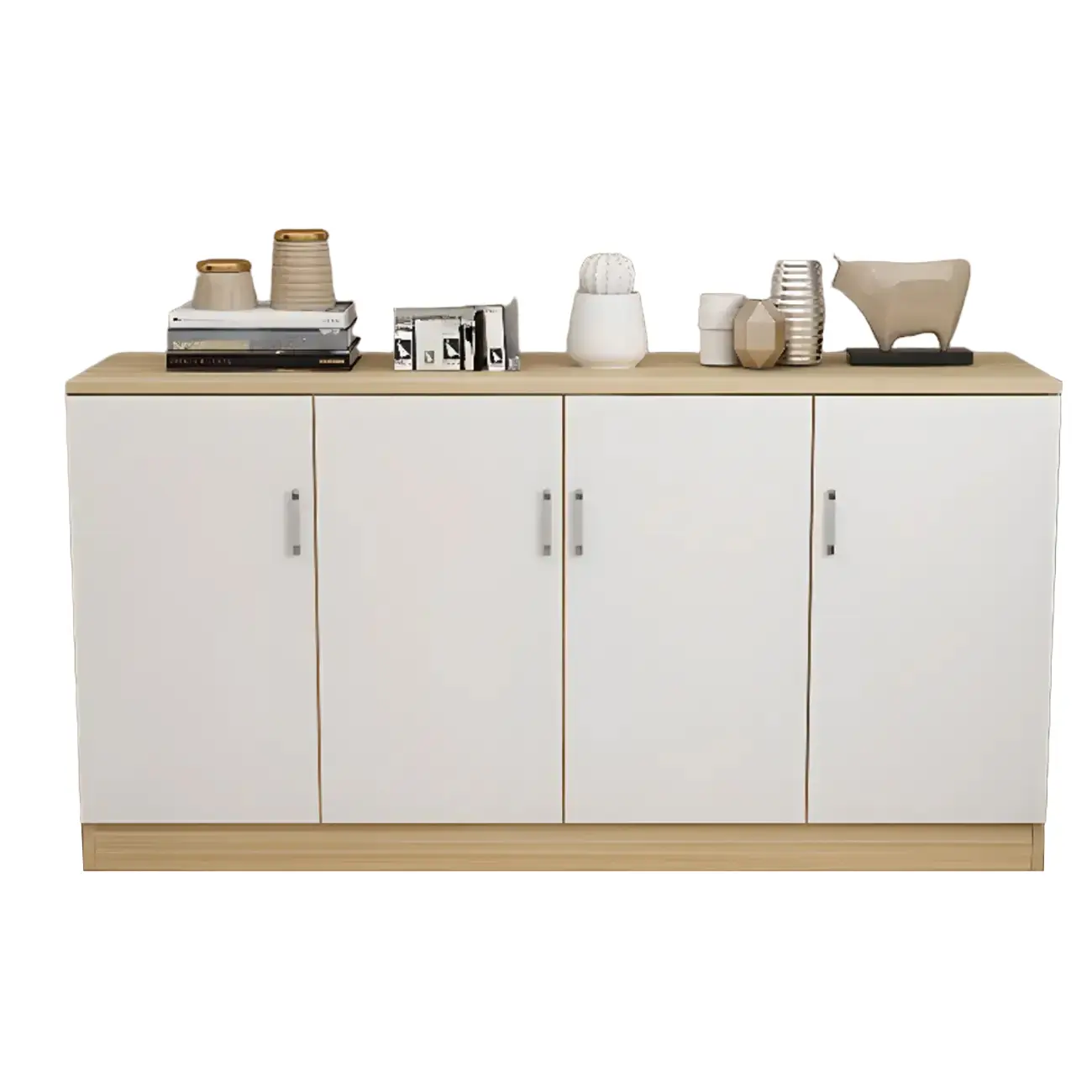 Wooden Freestanding Rectangle Storage Cabinet - Modern Design Image - 19 | homeyfad