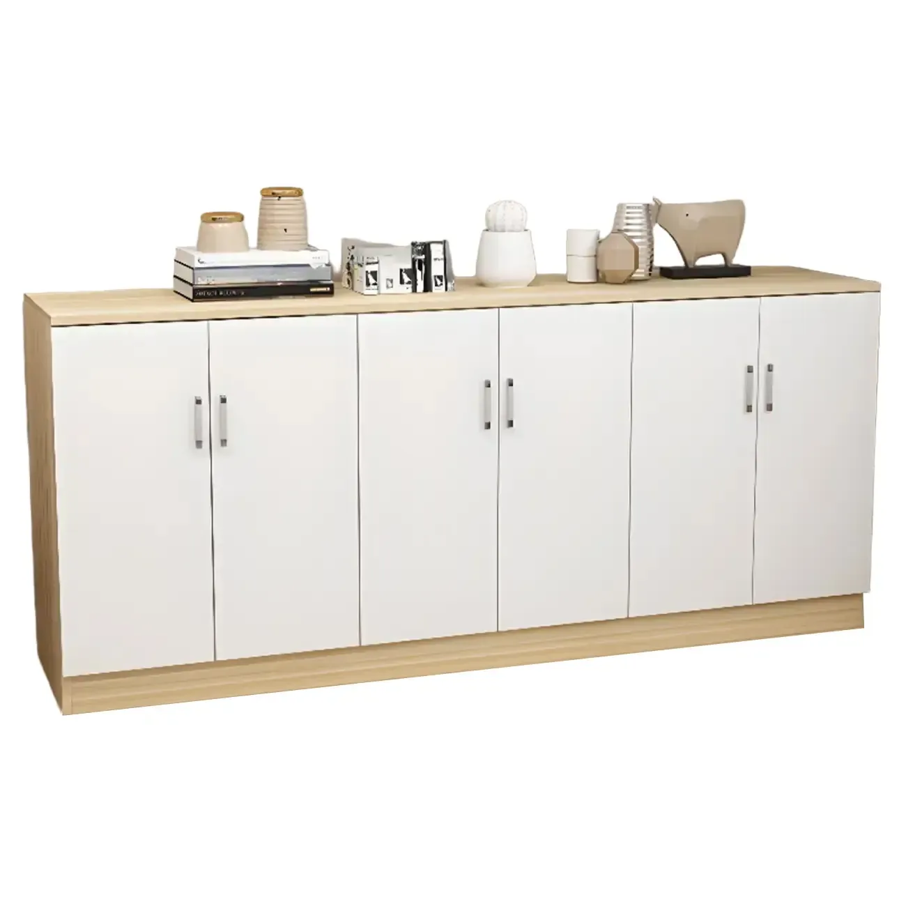 Wooden Freestanding Rectangle Storage Cabinet - Modern Design Image - 20