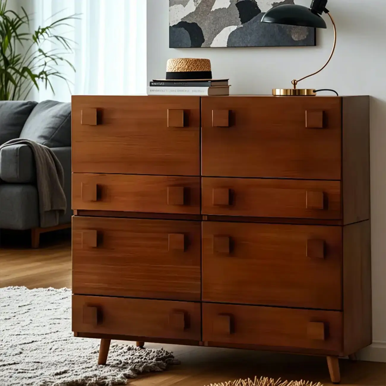 Modern Wooden Matte Black Storage Cabinet for Bathroom  Image - 8 | homeyfad