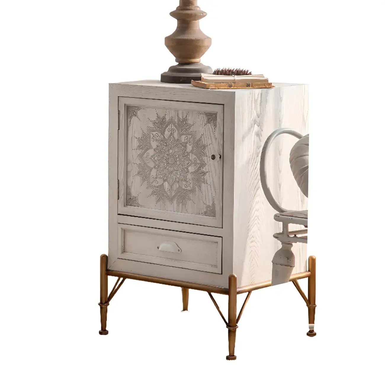 Rustic Wooden Free-standing Storage Cabinet for Living Room | HomeyFad