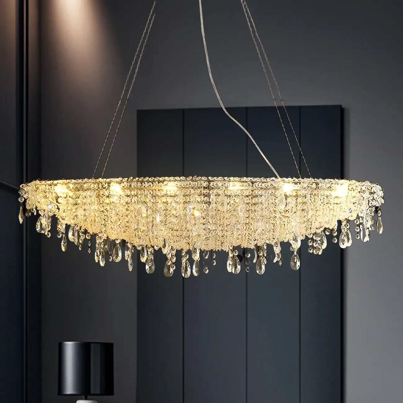 Luxury Crystal 16-Light Island Pendant Light for Kitchen Image - 6