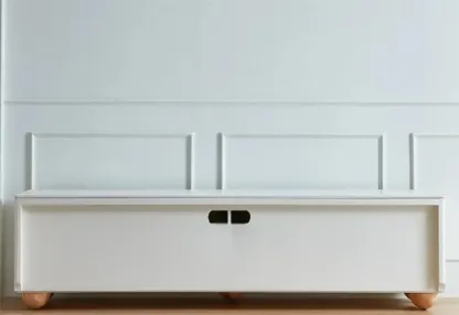 Elegant Stone Rectangular TV Stand with Shelves for Living Room Image - 4