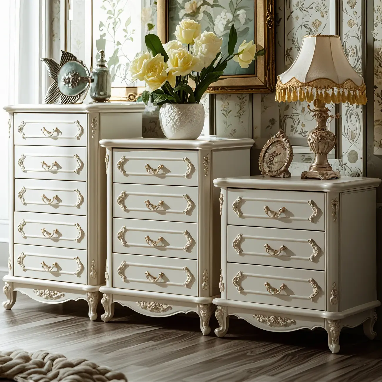 Luxurious Wooden Bachelor Chest with 3-Drawers for Bedroom Image - 1 | homeyfad