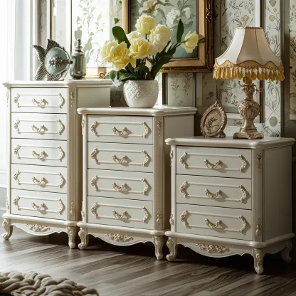 Luxurious Wooden Bachelor Chest with 3-Drawers for Bedroom Image - 1