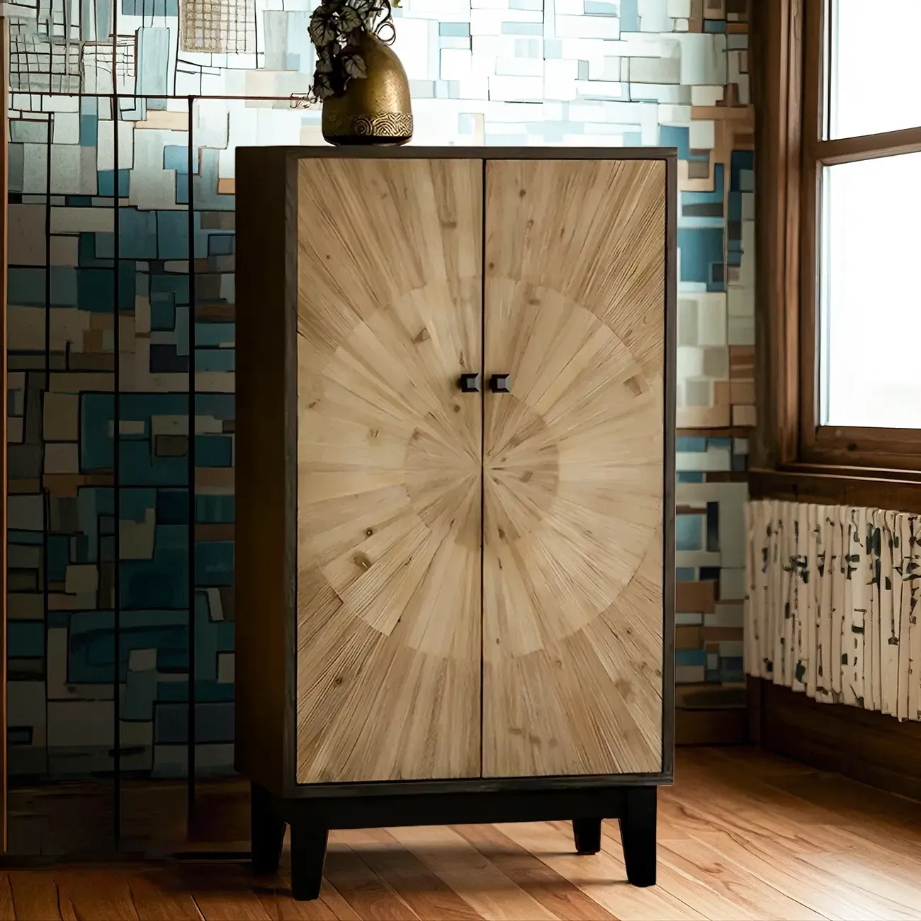 Modern Charming Wooden Dresser with Drawers for Bedroom Image - 4