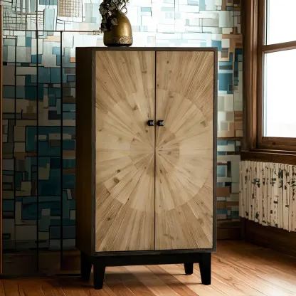 Modern Charming Wooden Dresser with Drawers for Bedroom Image - 4